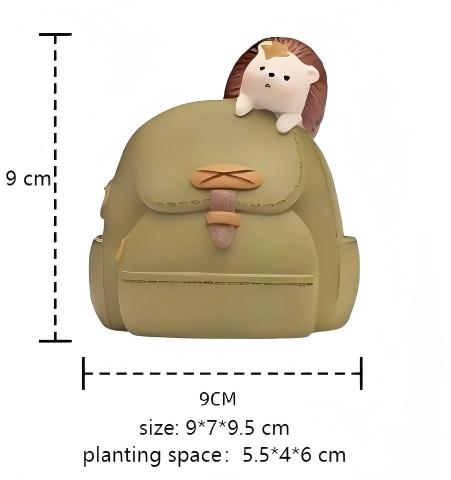 Hedgehog on Backpack Succulent Planter