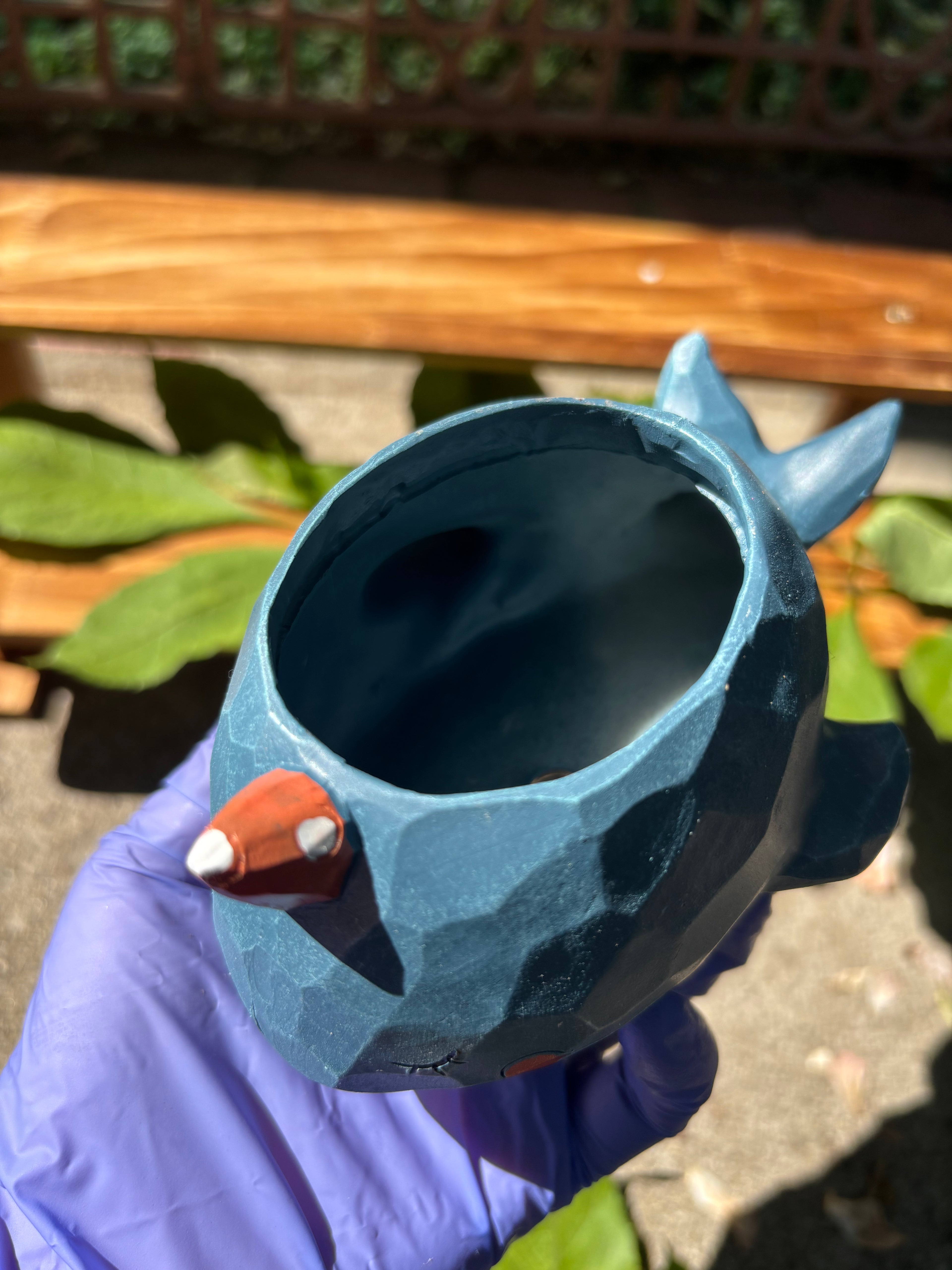 Cartoon Blue Whale Succulent Planter