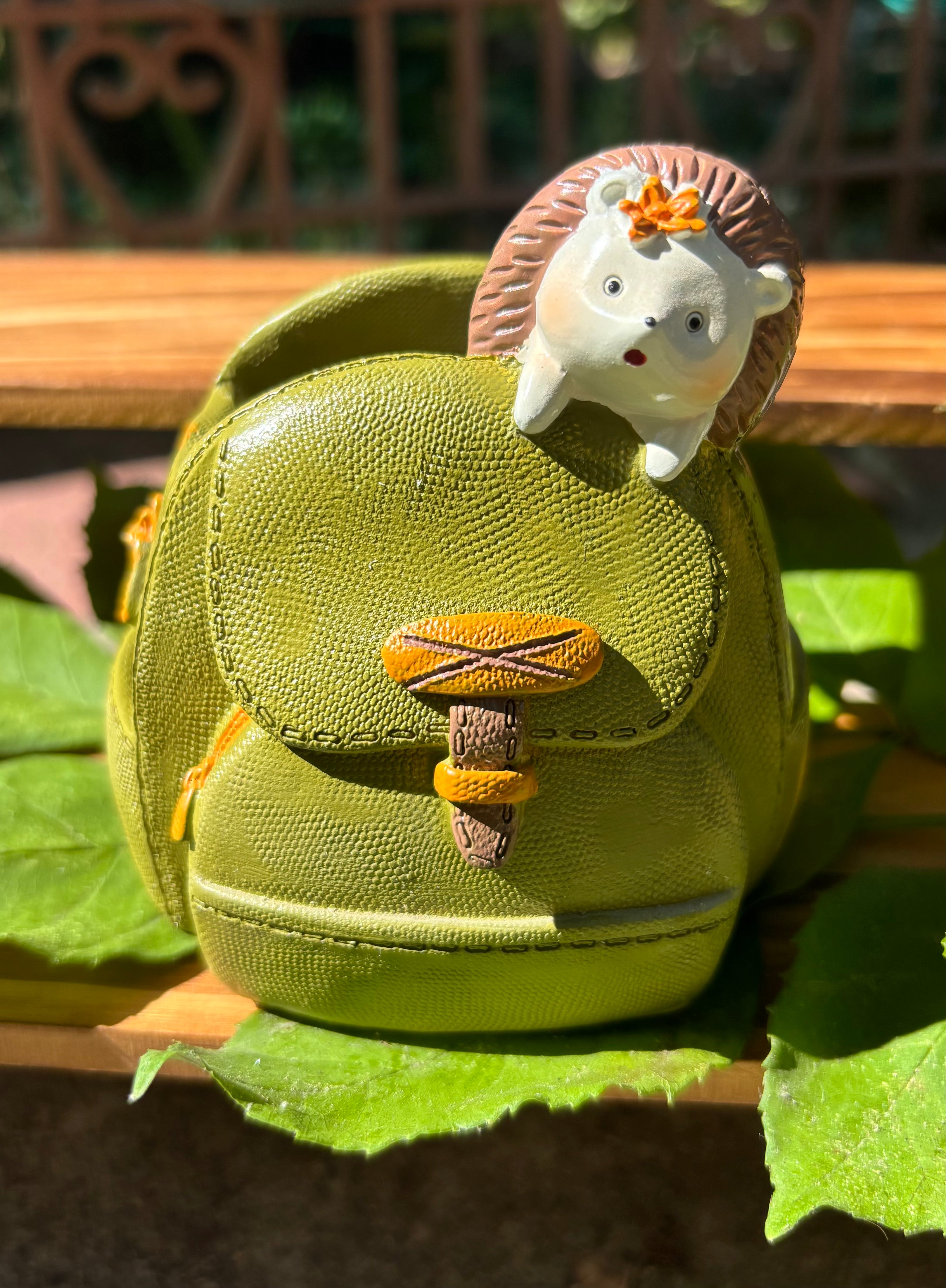Hedgehog on Backpack Succulent Planter
