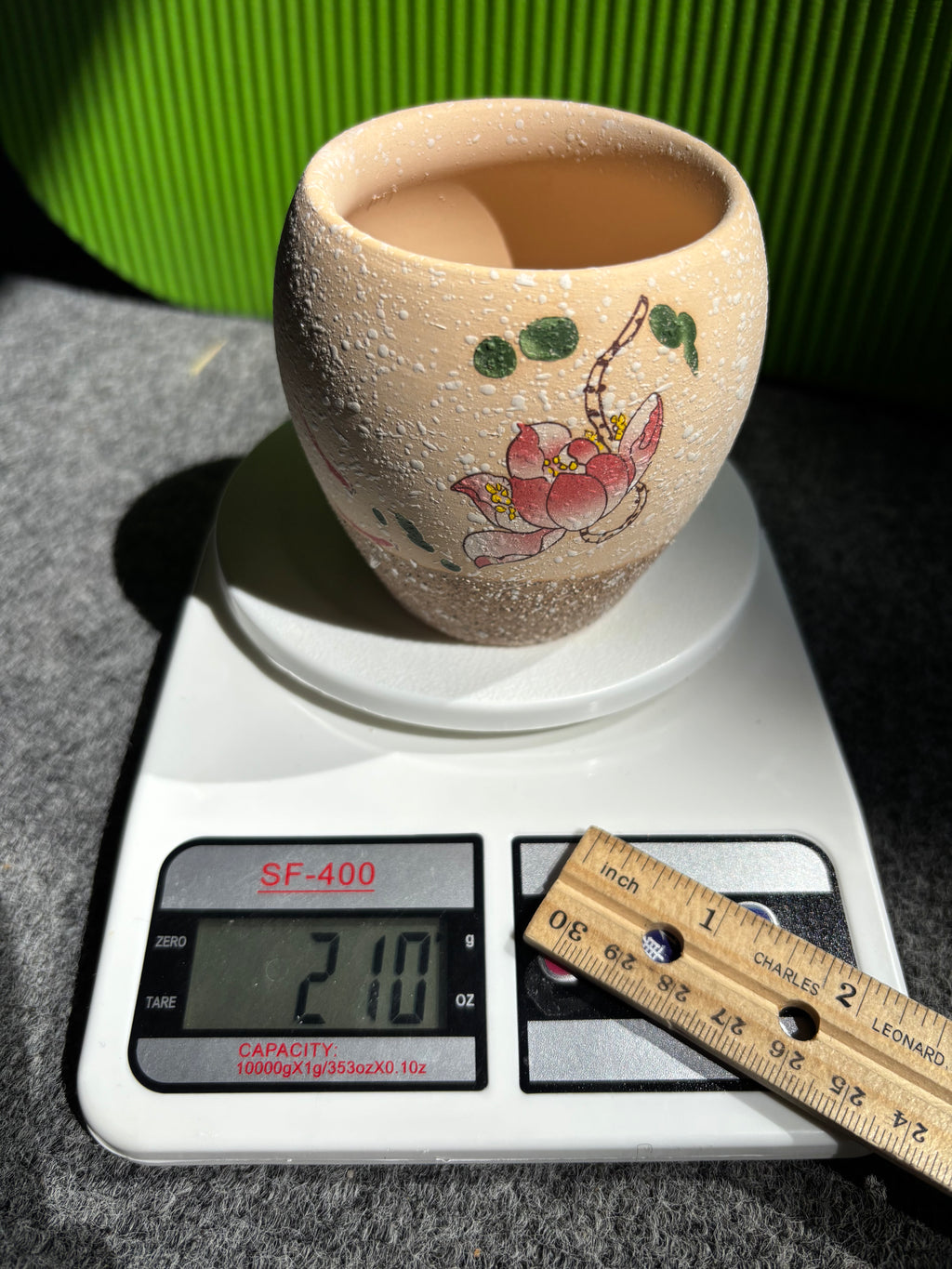 Elegant Clay Pot with lotus Design-4