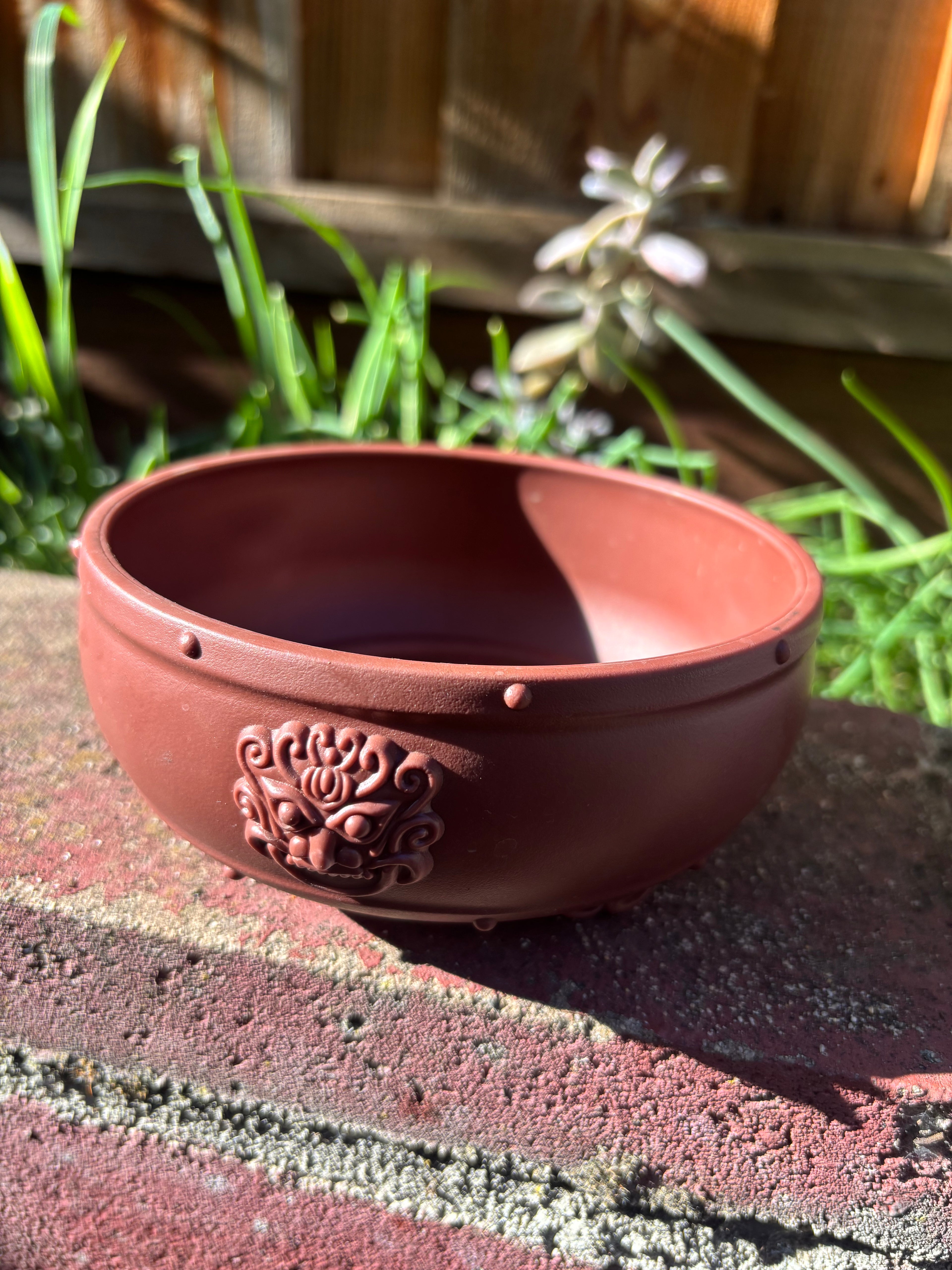 Vintage Bowl Resin Planter