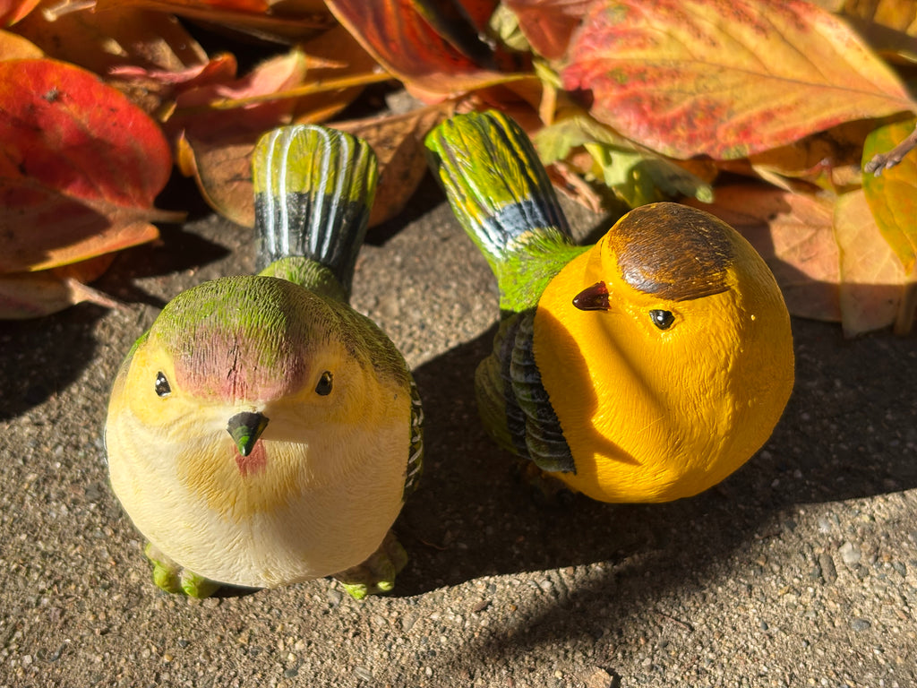 Cute Garden-Style Realistic Bird Figurine Set-1 (2 Pieces)