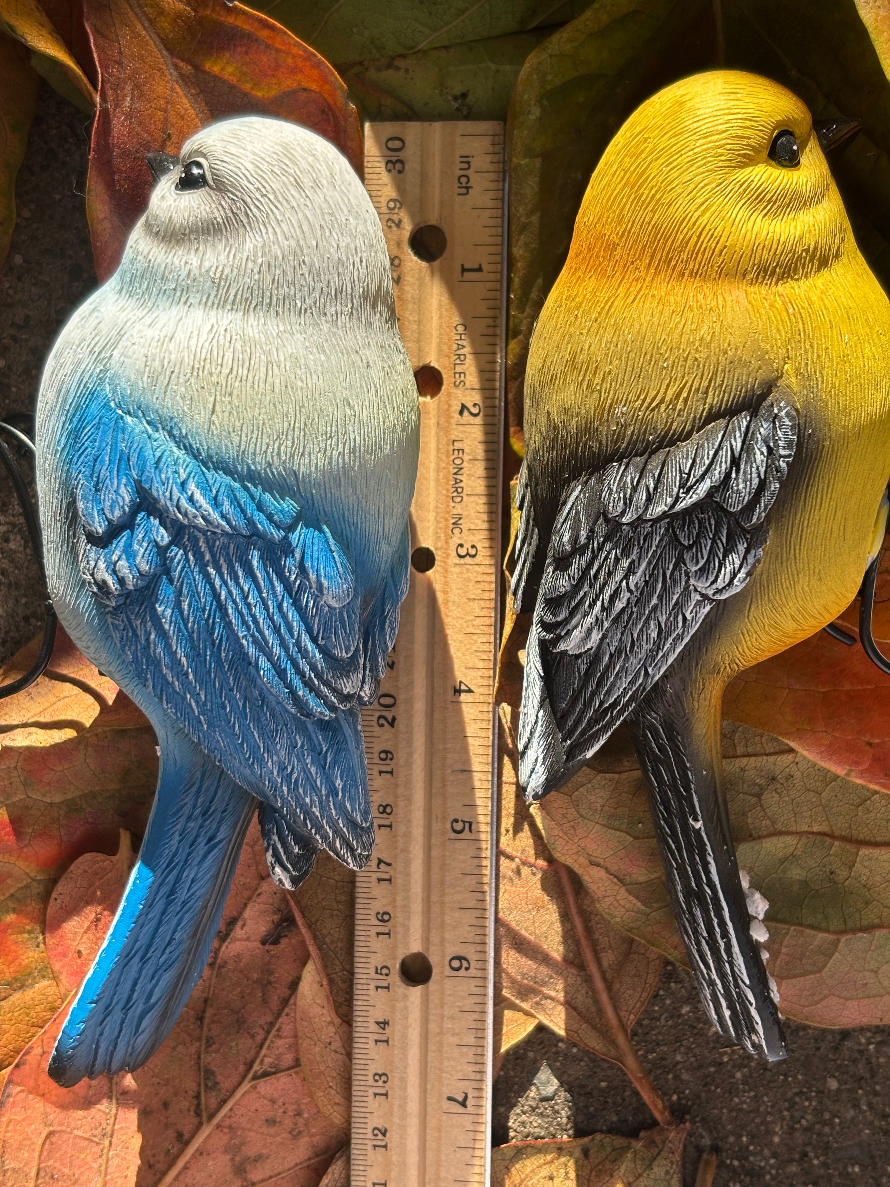 Garden-Style Realistic Bird Figurine Set-2 (2 Pieces)