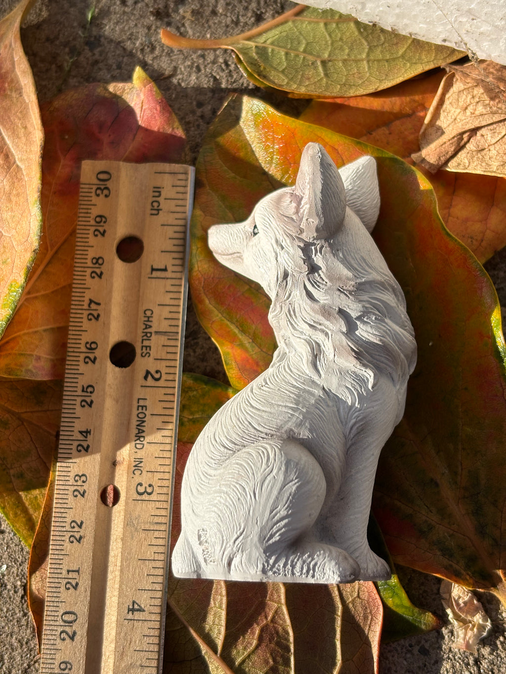 Charming Patterned White Fox Figurine 2